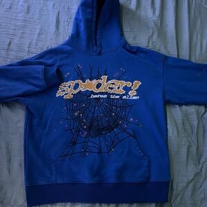 Spider Blue Men's Hoodie